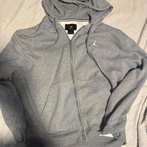 Jordan Gray Pullover Hoodie with White Jumpman